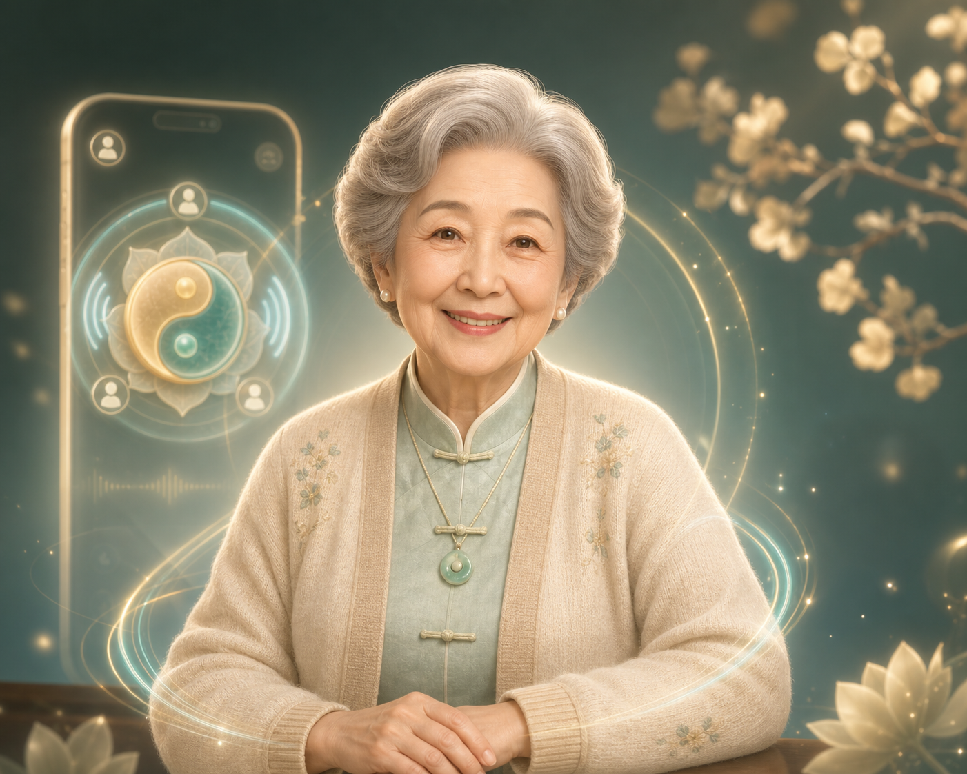 慈祥老人 AI 数字陪伴形象
